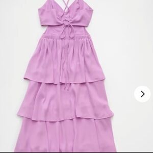 American Eagle Cut-Out Tiered Maxi Dress NWOT